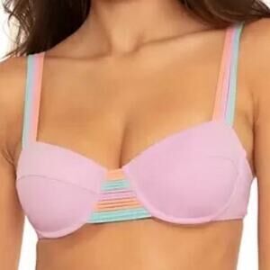 Isabella Rose Lavender Lucca Bikini Top Sz L NWT